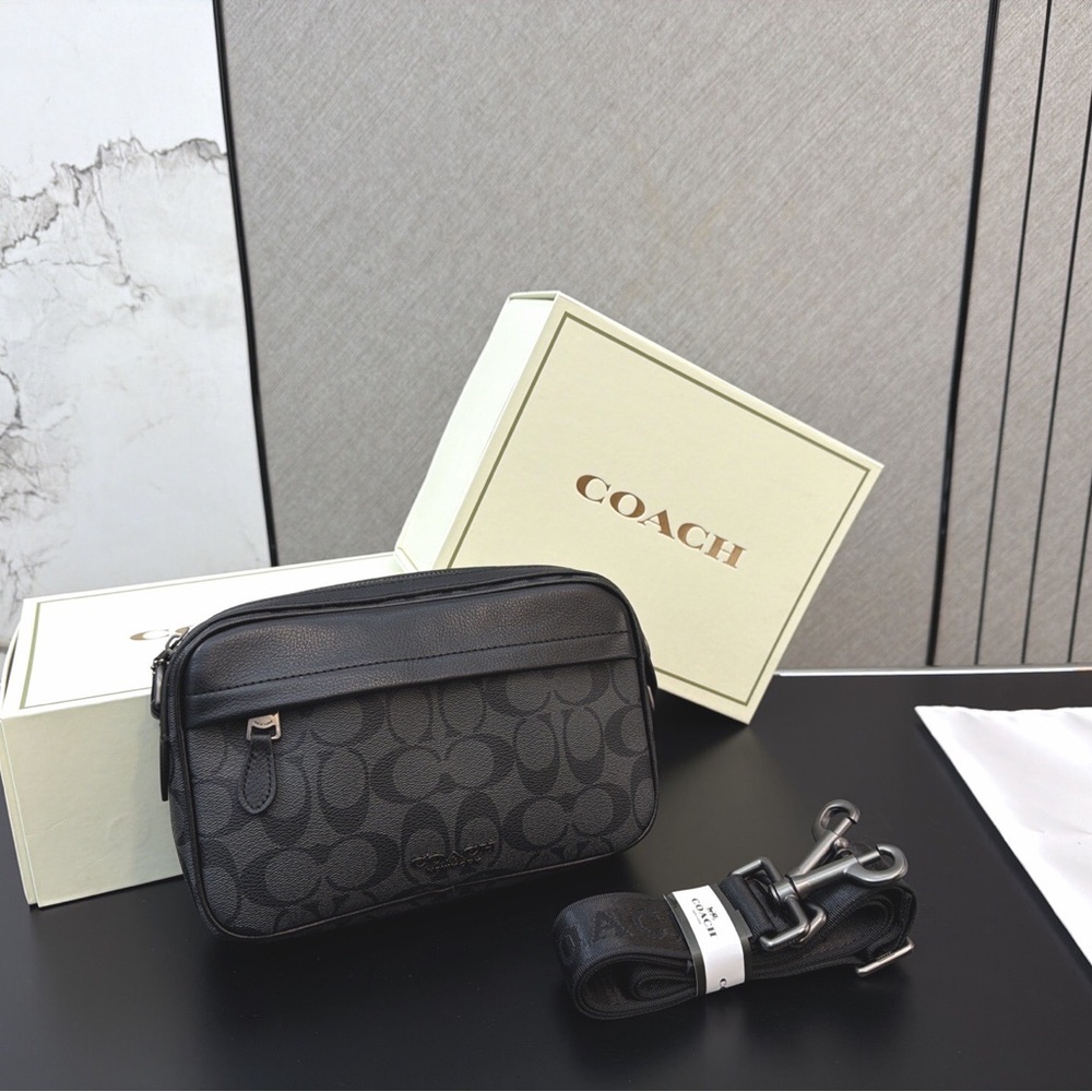 Coach Signature Black Belt Bag